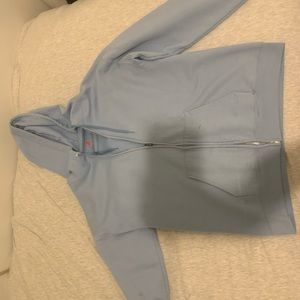 Baby blue zip up hoodie!!